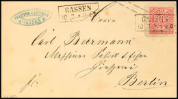 "GASSEN" - Ra2, OPD Frankfurt/O., Auf GS-Aufbrauchsumschlag NDP 1 Gr. Auf Preußen 3 Kr. Nach Berlin, Kuvert... - Other & Unclassified