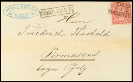 "COELN E.P.B.X" - Bahnpost-Ra1 Als Aufgabestempel Auf Brief (1868) 1 Gr. Karmin NDP Nach Pirmasens, Die Marke... - Autres & Non Classés