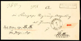 "UECKERMÜNDE 5/2 (1863)" - Ra2, Klar Auf Paketbegleit-Brief Für Ein 3 Pfund 8 Loth Schweres Paket Nebst... - Otros & Sin Clasificación