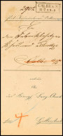 "CALBE A.S. 11 7 (1855)" - Ra2, Auf Postinsinuationsdokument Nach Halberstadt, Innen Krone/Posthorn-Stempel ... - Autres & Non Classés