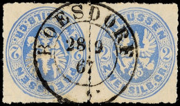 "BOESDORF 28 9 67" - K2, OPD Oppeln, übergehend Auf Zwei Einzelstücken 2 Sgr. Wappen, Katalog: 17a(2)... - Autres & Non Classés