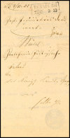 "BERNBURG 22 12 (1852)" - Ra2, Auf Postinsinuationsdokument, Innen Krone/Posthorn-Stempel  BFBERNBURG 22 12... - Autres & Non Classés