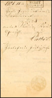 "BARBY 25 9 (1858)" - Ra2, Postinsinuationsdokument Nach Calbe, Innen Krone/Posthornstempel  BFBARBY 25 9... - Other & Unclassified