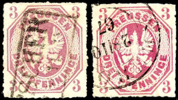 3 Pfg In Beiden Farben, Gepr. Kastaun (a) Und Brettl BPP (b) Mit Doppelsignatur, Tadellos, Mi. 405.-, Katalog: 19a,... - Otros & Sin Clasificación