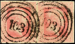 1 Sgr., Waag. Prachtpaar Mit Ring-Nr.-Stpl. "103", Gepr. Flemming BPP, Mi. 120.-, Katalog: 6a(2) O1 Sgr.,... - Otros & Sin Clasificación