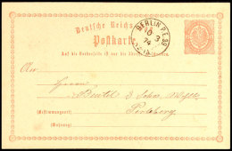 "BERLIN P.E.39. 10 3 74" (Wedding) - K1, KBHW 597, Klar Auf Tadelloser GS-Postkarte 1/2 Gr. Nach Perleberg,... - Autres & Non Classés