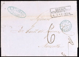 "BERLIN STADTPOST-EXP.IV 4 7 (1861)" - Ra3, KBHW 132 (80 Punkte), Nebst Taxstempel "6" Und Blauem... - Otros & Sin Clasificación