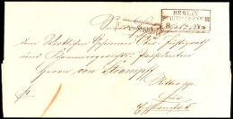 "BERLIN STADTPOST-EXP.III 8 3 (1862)" - Ra3, KBHW 127, Nebst Ra1 "Franco Stadtbrf." (KBHW 36 A) Auf Ortsbrief Mit... - Sonstige & Ohne Zuordnung