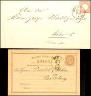 "BERLIN H.ST.P.A. 28/3 74" - K1, KBHW 47, Klar Auf GS-Postkarte 1/2 Gr. Nach Perleberg Sowie Selbiger Stempel Mit... - Autres & Non Classés