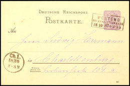 "WESTEND BEI CHARLOTTENBURG 18 10 87" - Ra3, KBHW V222, Klar Auf GS-Postkarte 5 Pfg Nach Charlottenburg ... - Autres & Non Classés