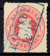 "RASTEDE" - Blauer Ra2, Zentrisch Klar Auf Kabinettstück 1 Gr., Katalog: 17A ORASTEDE - Blue Box Cancel Of... - Oldenburg