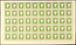 1/2 Schilling Durchstochen, Berliner Neudruck 1884, Im Bogen Mit Etwas Verkürzten Bogenrändern, Alle 50... - Helgoland