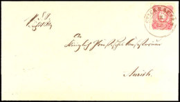 "STICKHAUSEN 25/12 (1875)" - K2, Etwas Unruhig Auf Brief DR 10 Pfg Nach Aurich (Ankstpl), Katalog: DR 33... - Hanover