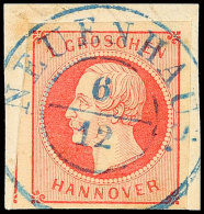 "NEUENHAUS" - Blauer K2, Klar Auf Briefstück Mit Vollrandiger 1 Gr., Katalog: 14a BSNEUENHAUS - Blue Two... - Hanover