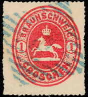 "14" (blau) - GANDERSHEIM, Zentrisch Auf Einwandfreier 1 Sgr. Pferd Im Oval, Gepr. Lange BPP, Katalog: 18 O14... - Brunswick