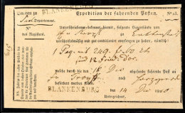 "BLANKENBURG" - L1, Feuser 326-2, Auf Vorgedrucktem Fahrpost-Schein Aus 1810  BFBLANKENBURG - Straight-line... - Sonstige & Ohne Zuordnung