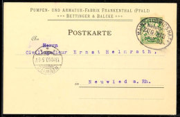 "MAINZ-LUDWIGSHAFEN BAHNPOST ZUG 213 12 10 03" - Reichspost-Bahnpost-Ovalstempel, Herrlich Klar Auf Postkarte... - Autres & Non Classés