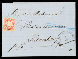 "MÜHLHAUSEN 2/12 (1870)" - Halbkreisstempel, Oberfranken, Auf Brief 3 Kr. Nach Bamberg, Vollst. Inhalt,... - Autres & Non Classés