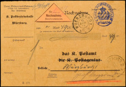 1913, Postsachen-Nachnahme-Karte Der Postbezirkskasse Im Ortsverkehr Aus  WÜRZBURG 15.APR.13 Mit... - Otros & Sin Clasificación