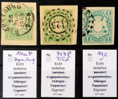 1 Kreuzer Wappenausgabe, Alle Drei Katalogisierten Farben A, B Und C, Je Tadellos Gestempeltes Kabinettstück,... - Other & Unclassified
