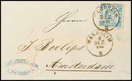 7 KR. Hellblau, Als Einzelfrankatur Auf Auslandsbrief, Mit K1 "MANNHEIM 6 DEZ." (1871) Nach Amsterdam (Ankstpl),... - Otros & Sin Clasificación