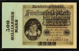 Deutsches Reich 1923, Reichsbanknote 500 Milliarden Mark Auf 500 Mark, Serie E, Kleiner Fleck, Sonst Fast... - Sonstige & Ohne Zuordnung