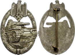 Panzerkampfabzeichen In Silber Mit Hersteller, OEK 3901  Tank Combat Badge In Silver With Manufacturer, OEK... - Sonstige & Ohne Zuordnung