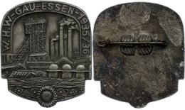 Spendenabzeichen "W.H.W. Gau-Essen 1935/36", Leichtmetall, An Nadel, Zustand II.  IIDonations Badge "W. H. W.... - Sin Clasificación