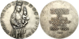 Luxemburg, Silbermedaille (Dm. Ca. 33,50mm, Ca. 22,52g), 1966, Von J.N. Lefevre. Av: Stehende Madonna Mit Kind Und... - Autres & Non Classés