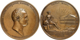 Russland, Alexander I., Bronzemedaille (Dm. Ca. 55mm, Ca. 62,71g), 1811, Von C. Leberecht, Übertragung Von... - Autres & Non Classés