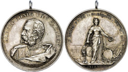 Sachsen, Albert, Tragbare Silbermedaille (Dm. Ca. 40,50mm, Ca. 24,88g), 1895, Von Olmuth, Auf Das XV.... - Altri & Non Classificati