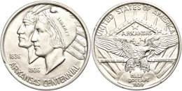 1/2 Dollar, 1939, Arkansas, KM 168, F. St.  1 / 2 Dollar, 1939, Arkansas, KM 168, F. St. - Autres & Non Classés