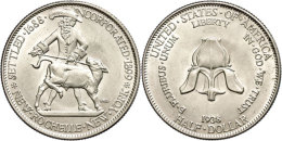 1/2 Dollar, 1938, New Rochelle, KM 191, F. St.  1 / 2 Dollar, 1938, New Rochelle, KM 191, F. St. - Autres & Non Classés