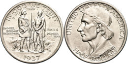 1/2 Dollar, 1937, S, Boone, KM 165.2, St.  St1 / 2 Dollar, 1937, S, Boone, KM 165. 2, St.  St - Autres & Non Classés