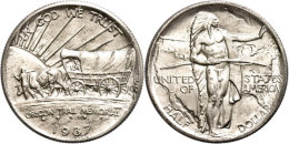 1/2 Dollar, 1937, D, Oregon Trail, KM 159, St.  St1 / 2 Dollar, 1937, D, Oregon Trail, KM 159, St.  St - Autres & Non Classés