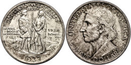 1/2 Dollar, 1937, Boone, KM 165.2, St.  St1 / 2 Dollar, 1937, Boone, KM 165. 2, St.  St - Autres & Non Classés