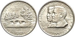 1/2 Dollar, 1937, Battle Of Antietam, KM 190, F. St.  1 / 2 Dollar, 1937, Battle Of Antietam, KM 190, F. St. - Autres & Non Classés