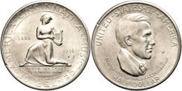 1/2 Dollar, 1936, S, Cincinnati Music Center, KM 176, Vz+.  1 / 2 Dollar, 1936, S, Cincinnati Music Center, KM... - Autres & Non Classés
