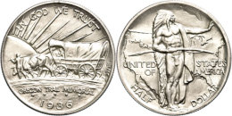 1/2 Dollar, 1936, Oregon Trail, KM 159, St.  St1 / 2 Dollar, 1936, Oregon Trail, KM 159, St.  St - Autres & Non Classés