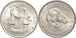 1/2 Dollar, 1936, Albany, KM 173, F. St.  1 / 2 Dollar, 1936, Albany, KM 173, F. St. - Autres & Non Classés