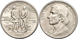 1/2 Dollar, 1935, D, Boone, KM 165.2, St.  St1 / 2 Dollar, 1935, D, Boone, KM 165. 2, St.  St - Autres & Non Classés