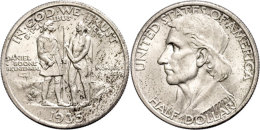 1/2 Dollar, 1935, Boone, KM 165.1, St.  St1 / 2 Dollar, 1935, Boone, KM 165. 1, St.  St - Autres & Non Classés
