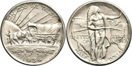 1/2 Dollar, 1934, D, Oregon Trail, KM 159, F. St.  1 / 2 Dollar, 1934, D, Oregon Trail, KM 159, F. St. - Autres & Non Classés