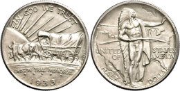 1/2 Dollar, 1933, D, Oregon Trail, KM 159, F. St.  1 / 2 Dollar, 1933, D, Oregon Trail, KM 159, F. St. - Altri & Non Classificati