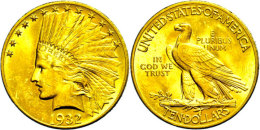 10 Dollars, Gold, 1932, Indian Head, Fb. 166, Kl. Kratzer, Vz.  Vz10 Dollars, Gold, 1932, Indian Head, Fb. 166,... - Altri & Non Classificati