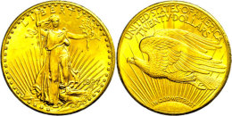 20 Dollars Gold, 1927, Double Eagle, Liberty Standing, Fb. 185, Kleine Randfehler, Ss-vz.  Ss-vz20 Dollars... - Other & Unclassified