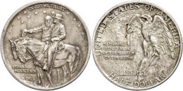 1/2 Dollar, 1925, Stone Mountain, KM 157, Dunkle Patina, St.  St1 / 2 Dollar, 1925, Stone Mountain, KM 157,... - Altri & Non Classificati