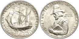 1/2 Dollar, 1920, Pilgrim, KM 147.1, F. St.  1 / 2 Dollar, 1920, Pilgrim, KM 147. 1, F. St. - Sonstige & Ohne Zuordnung