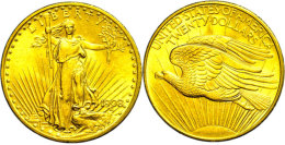 20 Dollars Gold, 1908, Double Eagle, Liberty Standing, Fb. 185, Kleine Randfehler, Ss-vz.  Ss-vz20 Dollars... - Altri & Non Classificati