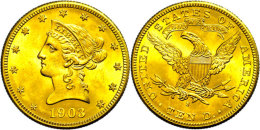 10 Dollars, Gold, 1903, Liberty Head, San Francisco, Fb. 160, Randfehler, Vz-st.  Vz-st10 Dollars, Gold, 1903,... - Otros & Sin Clasificación